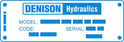 Denison Hydraulics Model Tag